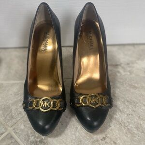 Michael Kors Black Leather Women's Shoes